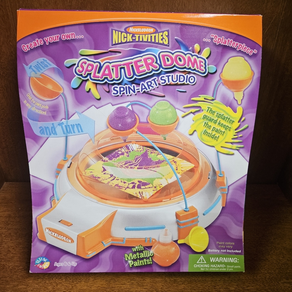 2000's Nickelodeon Nick-Tivities Splatter Dome Spin-Art Studio